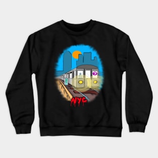 NYC Subway Series 7 Train Crewneck Sweatshirt